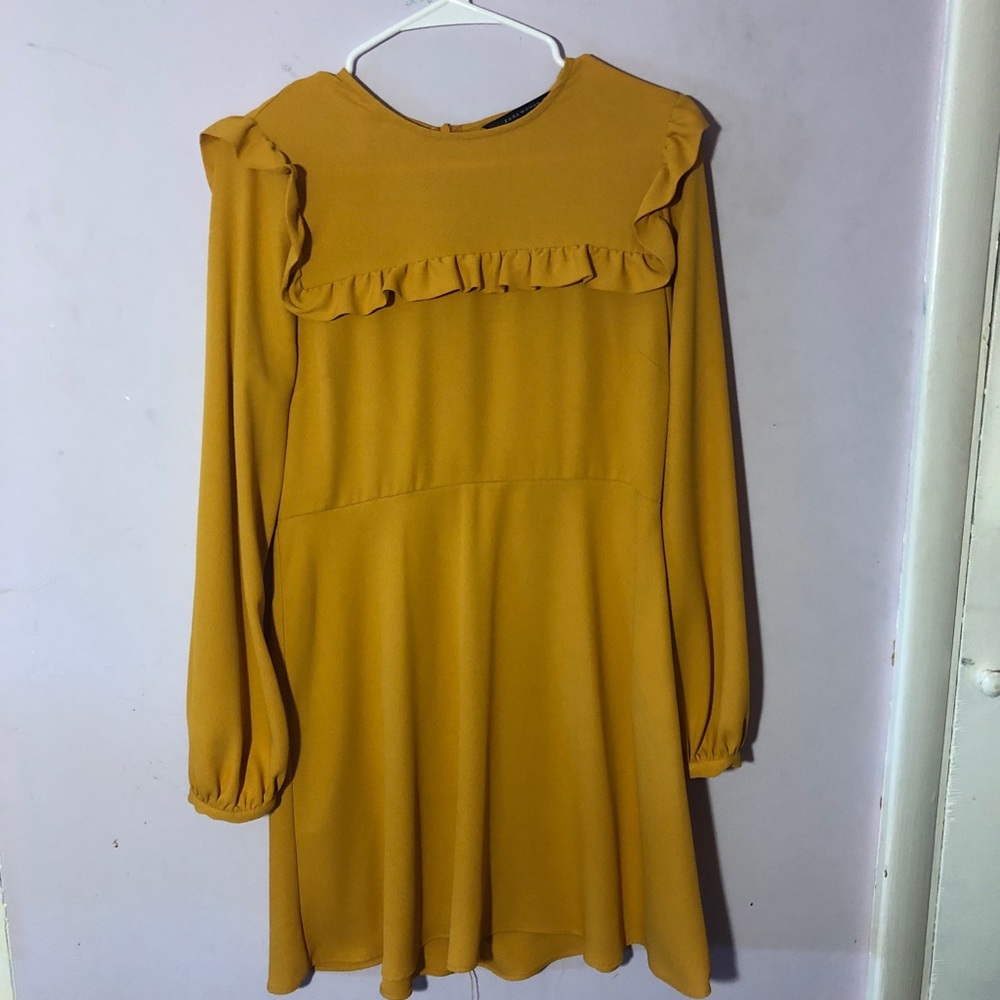 Yellow long sleeve dress